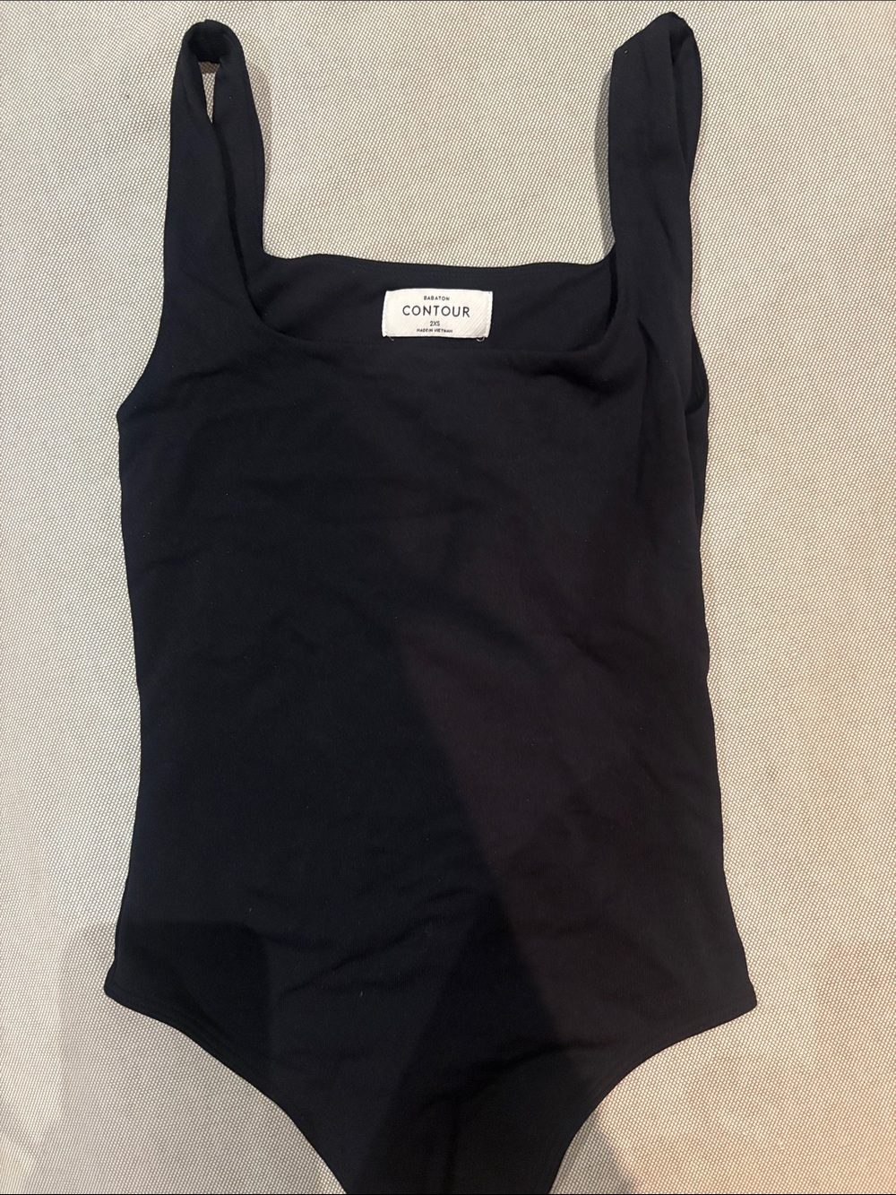 Babaton Aritzia Contour Black Scoop Neck Bodysuit 2XS